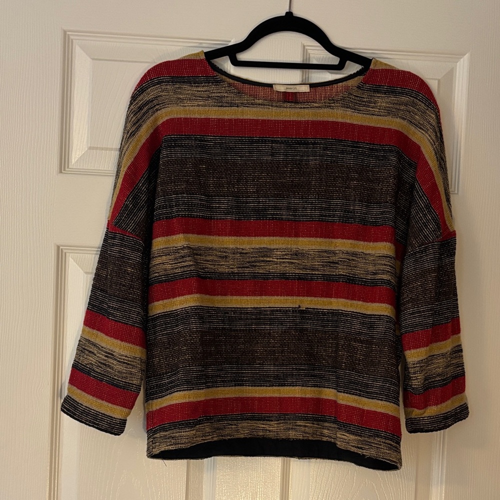 Stylish Multicolor Striped Women's Blouse